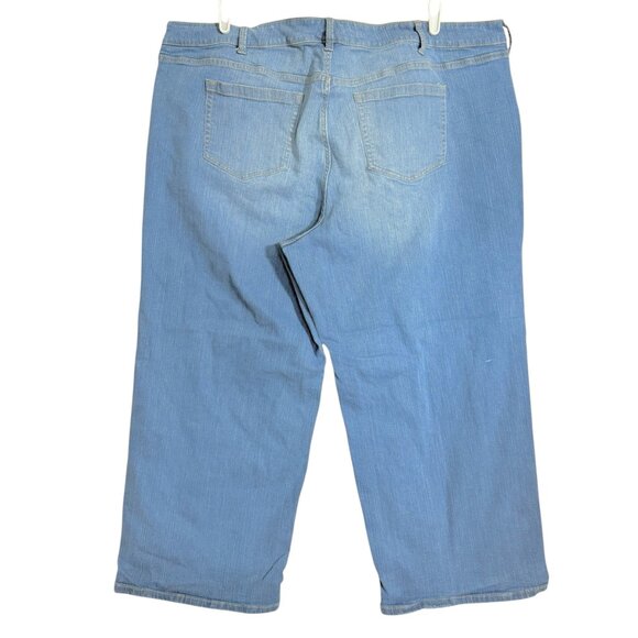 Torrid Women Perfect Wide Leg Vintage High Rise Stretch Blue Denim Jeans Sz 24R - Picture 2 of 10